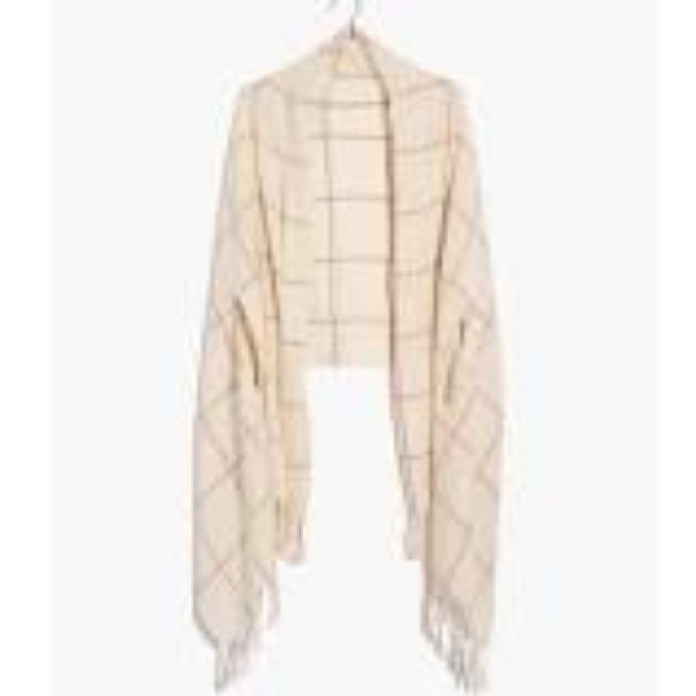 MADEWELL Checked Wrap Scarf One Size